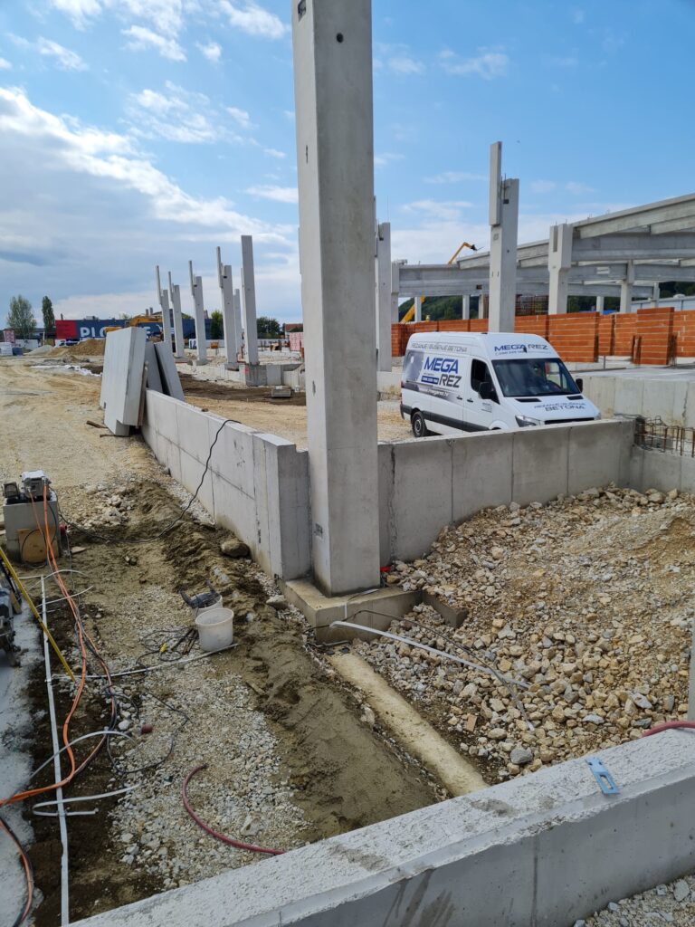 Rezanje betona na gradilištu